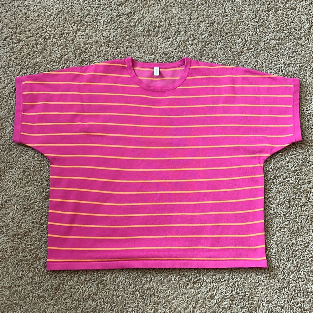 Wishlist striped short sleeved sweater